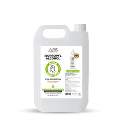 Aris Hand Sanitizer Spray IPA 75% Solution 5L in UAE